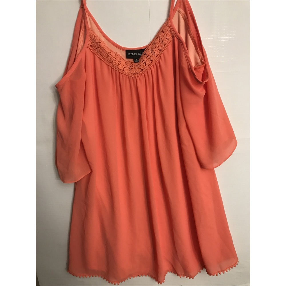 my michelle‎ dress small Orange sherbet cold shoulder Tunic